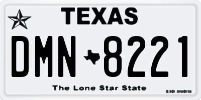 TX license plate DMN8221