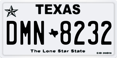 TX license plate DMN8232