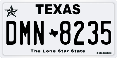 TX license plate DMN8235