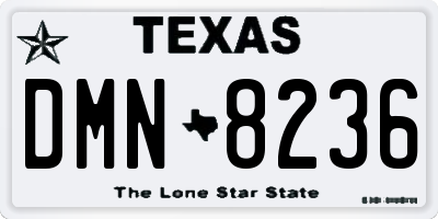 TX license plate DMN8236