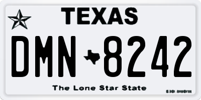 TX license plate DMN8242