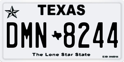 TX license plate DMN8244