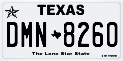 TX license plate DMN8260