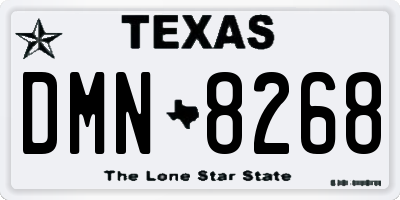 TX license plate DMN8268