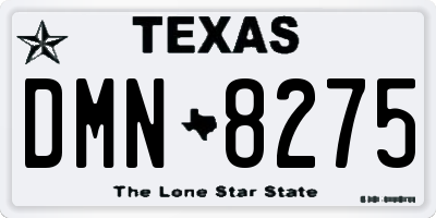 TX license plate DMN8275