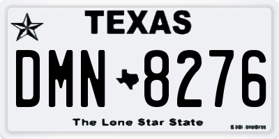 TX license plate DMN8276