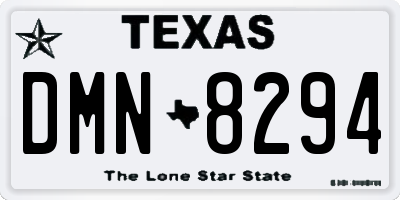 TX license plate DMN8294