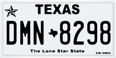 TX license plate DMN8298