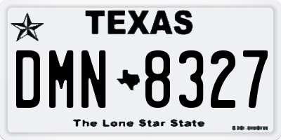TX license plate DMN8327