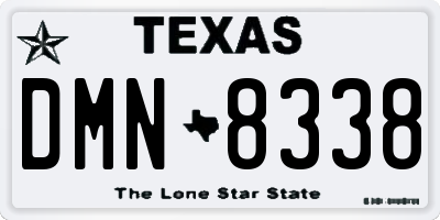 TX license plate DMN8338