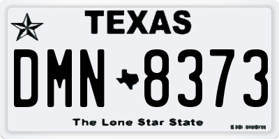 TX license plate DMN8373