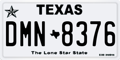 TX license plate DMN8376