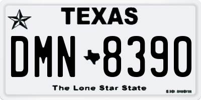 TX license plate DMN8390