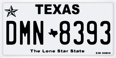 TX license plate DMN8393