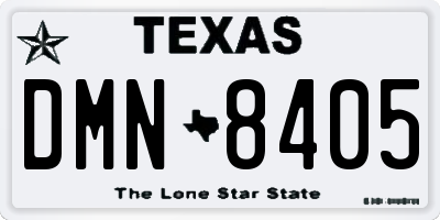 TX license plate DMN8405