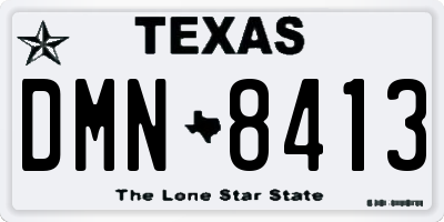 TX license plate DMN8413