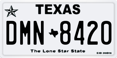 TX license plate DMN8420