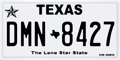 TX license plate DMN8427