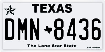 TX license plate DMN8436