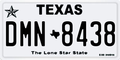 TX license plate DMN8438