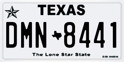 TX license plate DMN8441