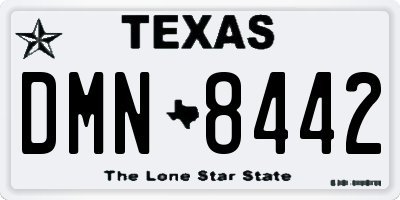 TX license plate DMN8442