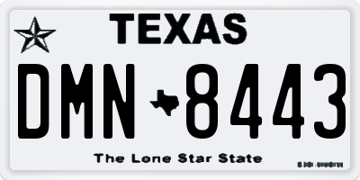 TX license plate DMN8443