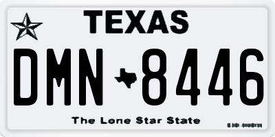 TX license plate DMN8446