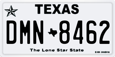 TX license plate DMN8462