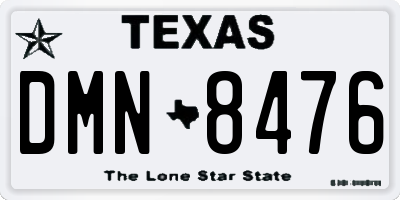 TX license plate DMN8476