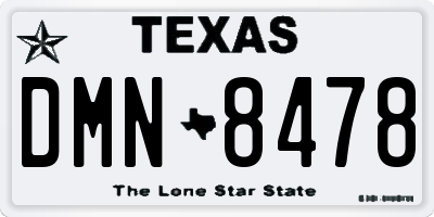 TX license plate DMN8478