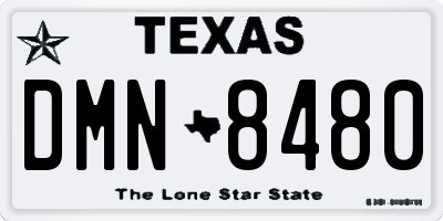 TX license plate DMN8480