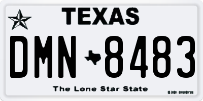 TX license plate DMN8483