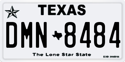 TX license plate DMN8484