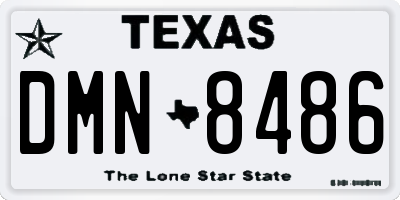 TX license plate DMN8486