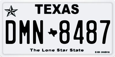 TX license plate DMN8487