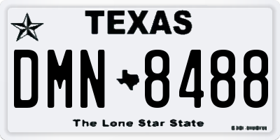 TX license plate DMN8488