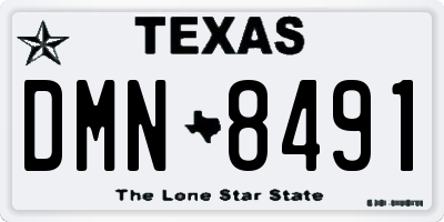 TX license plate DMN8491