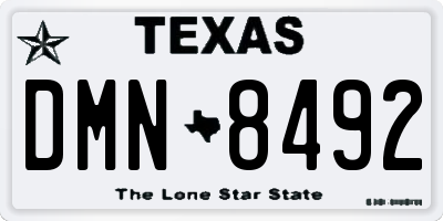 TX license plate DMN8492