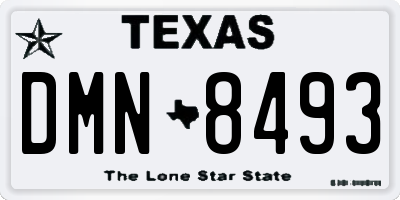 TX license plate DMN8493