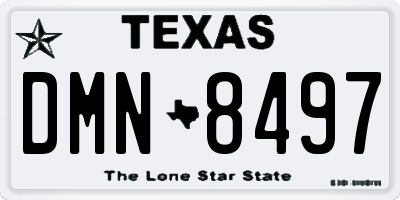 TX license plate DMN8497