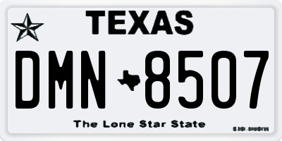 TX license plate DMN8507
