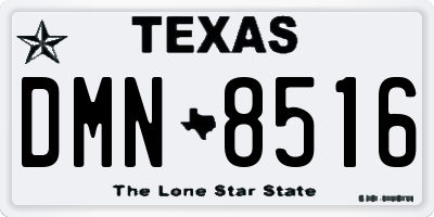 TX license plate DMN8516