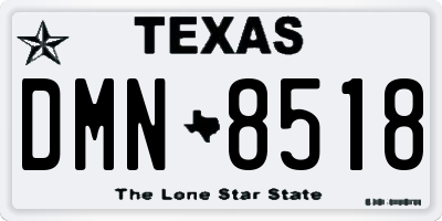 TX license plate DMN8518