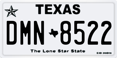 TX license plate DMN8522