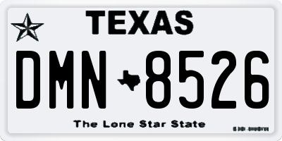 TX license plate DMN8526