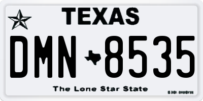 TX license plate DMN8535