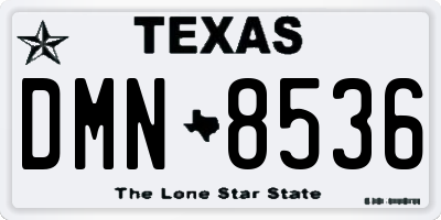 TX license plate DMN8536