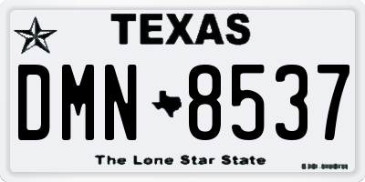 TX license plate DMN8537