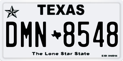 TX license plate DMN8548